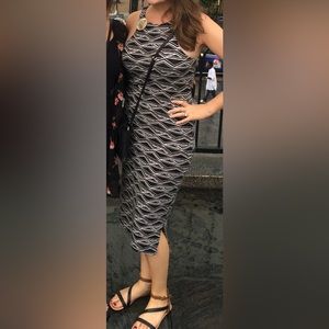 Midi High Neck Sleeveless Dress